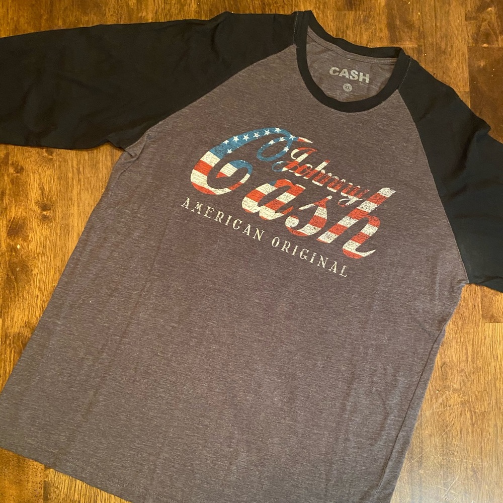 XL Johnny Cash Raglan Long Sleeve